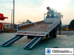Кран-манипулятор Daewoo с эвакуаторными сходнями Кран-манипулятор Daewoo с эвакуаторными сходнями