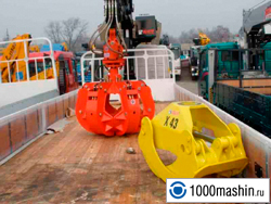 Кран-манипулятор с грейферным захватом Hiab 14000XG Кран-манипулятор с грейферным захватом Hiab 14000XG